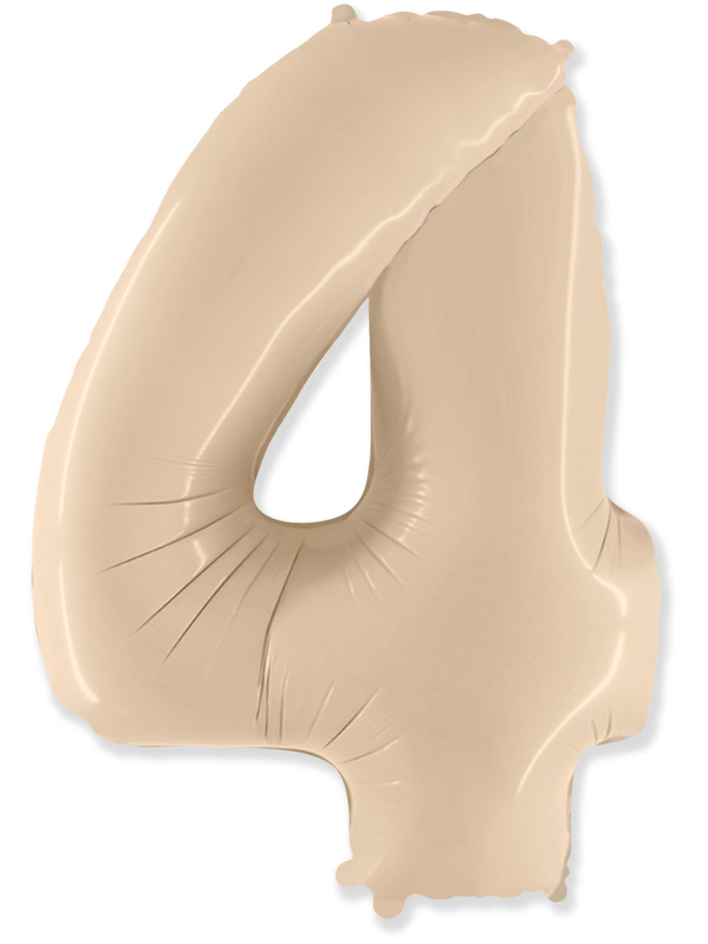 Шар ЦИФРА 4, бежевый – 102 см